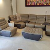 Spartacus modular sofa by Satis (Italy) in buffalo leather