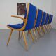 Mid-Century German Boomerang Armchairs in Cherrywood, Set of 6
