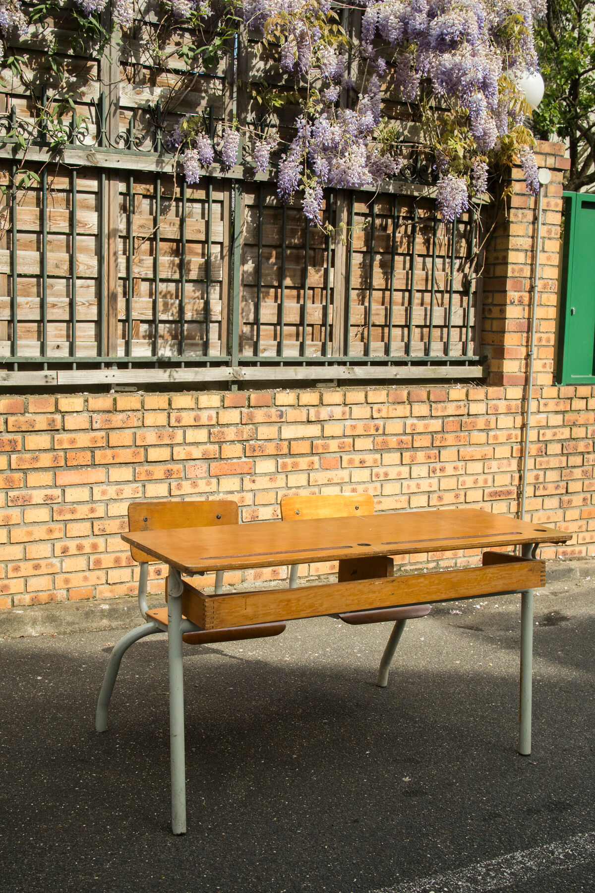 School desk vintage for Kids 2 seater
