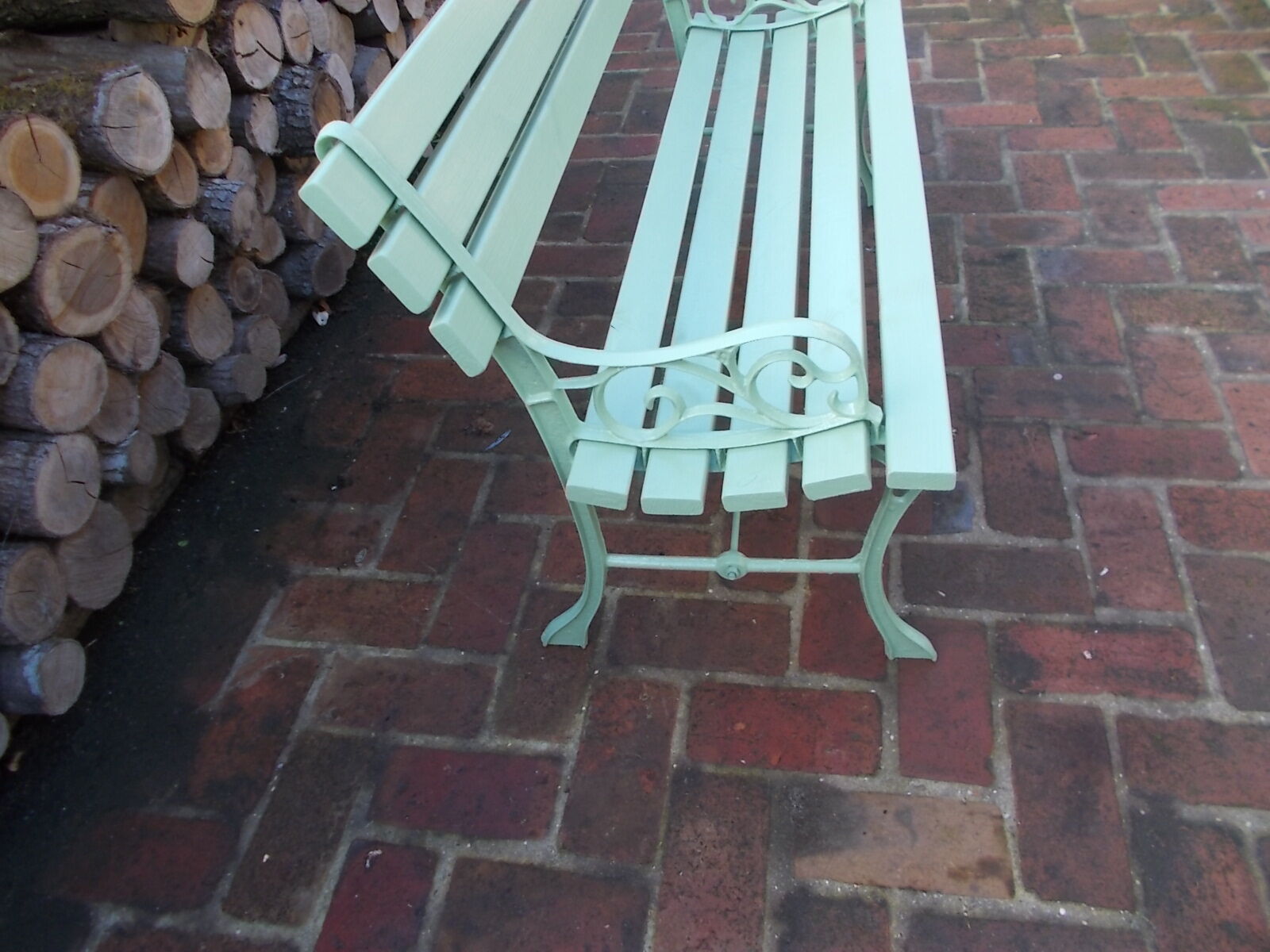 Cast iron garden bench