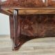 Burl wood dressing table with double glass shelf