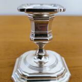Pair of antique silver-plated candlesticks