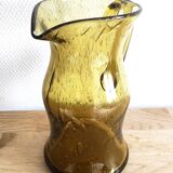 Biot bubbled glass pitcher