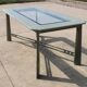 Table de salle à manger vintage Giorgetti, design italien, vert pastel