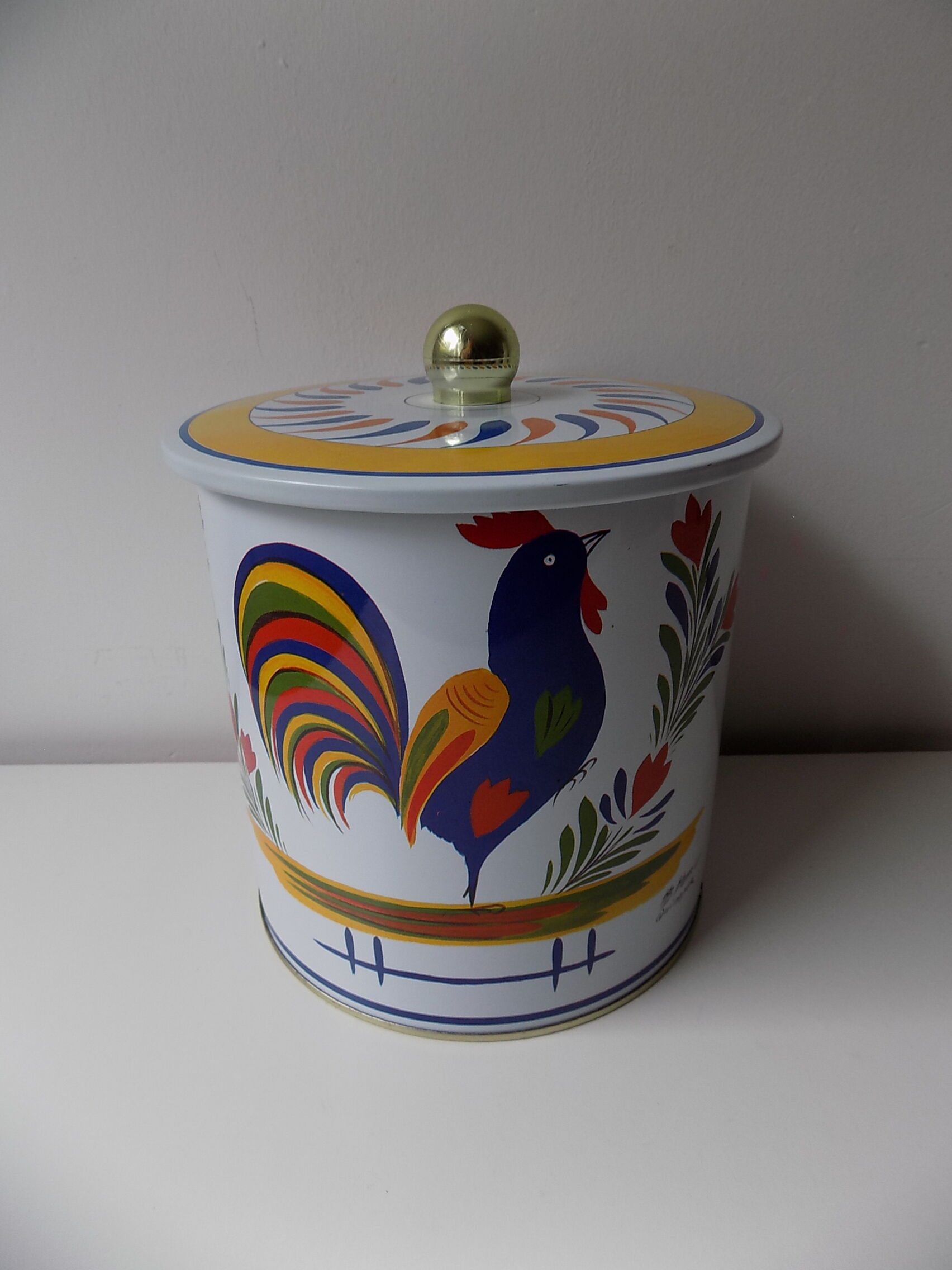 2 Metal boxes HB Henriot Quimper (16cm)