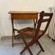 Bureau et chaise pliable enfant vintage
