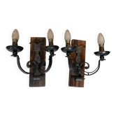 Pair of antique wall lights