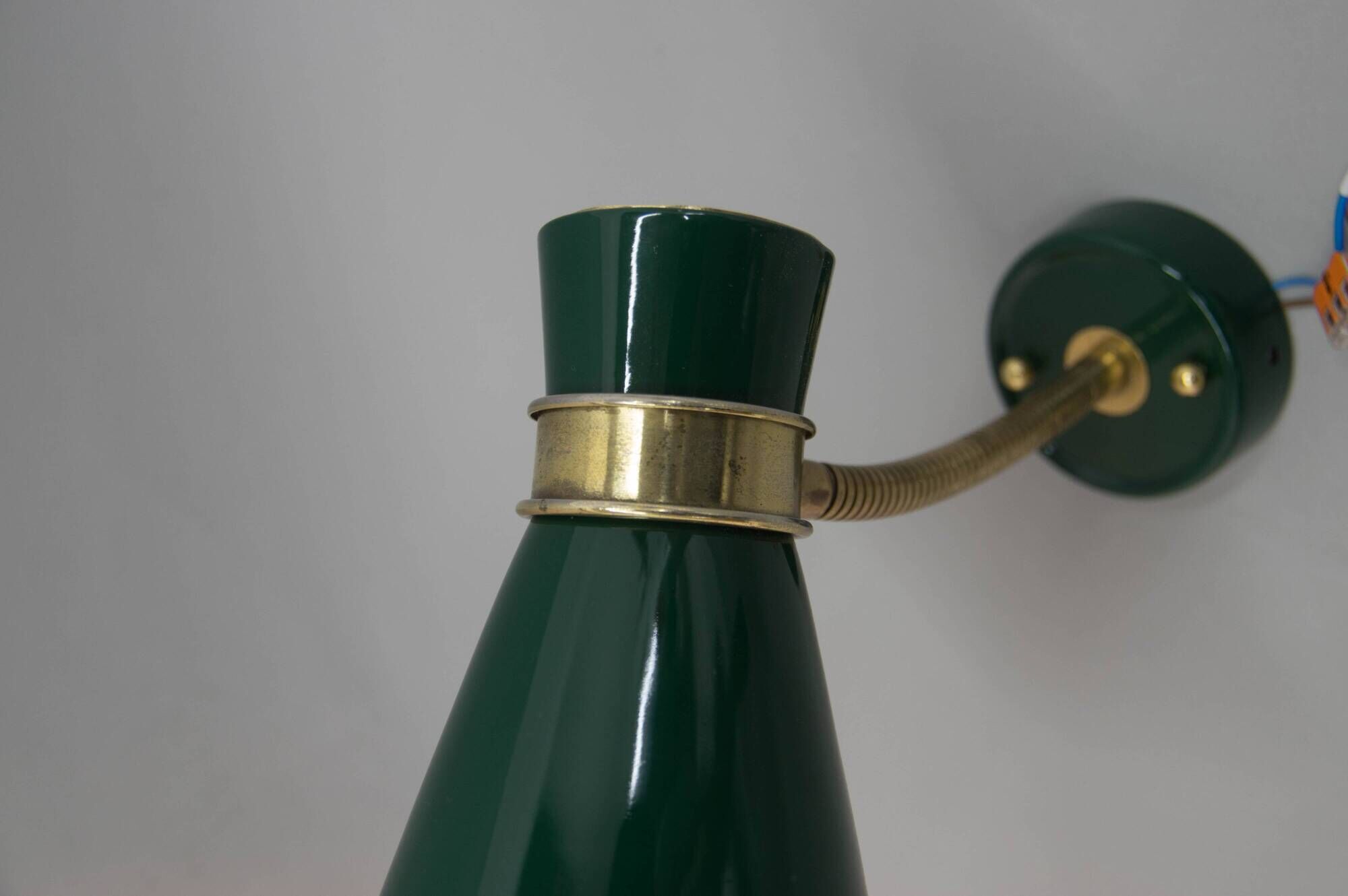 Two Flexible Wall Lamps by Napako in Stilnovo Style, 1960s, Restored