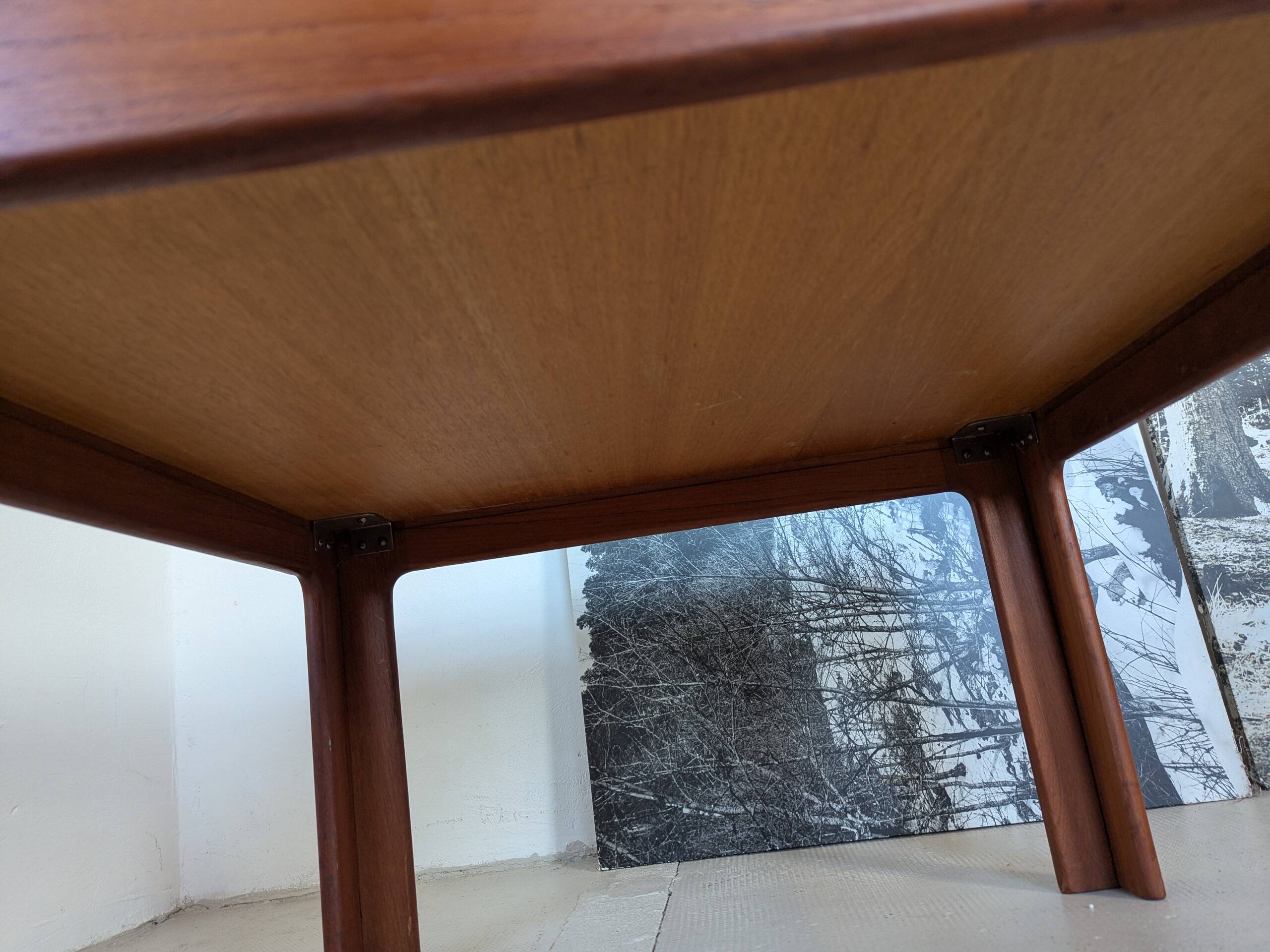 Square teak coffee table by Illum Wikkelso for N.Eilersen