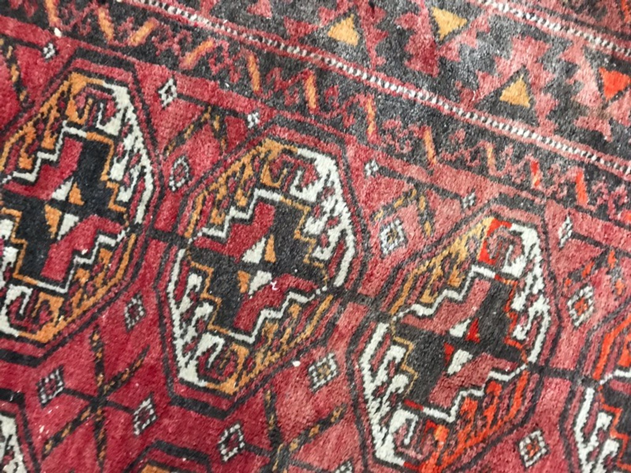 Handmade Afghan Turkmen rug 98x178 cm