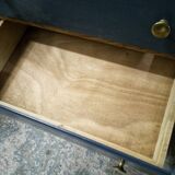 Vintage blue secretary and raw wood