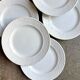 6 St Amand dessert plates in white earthenware