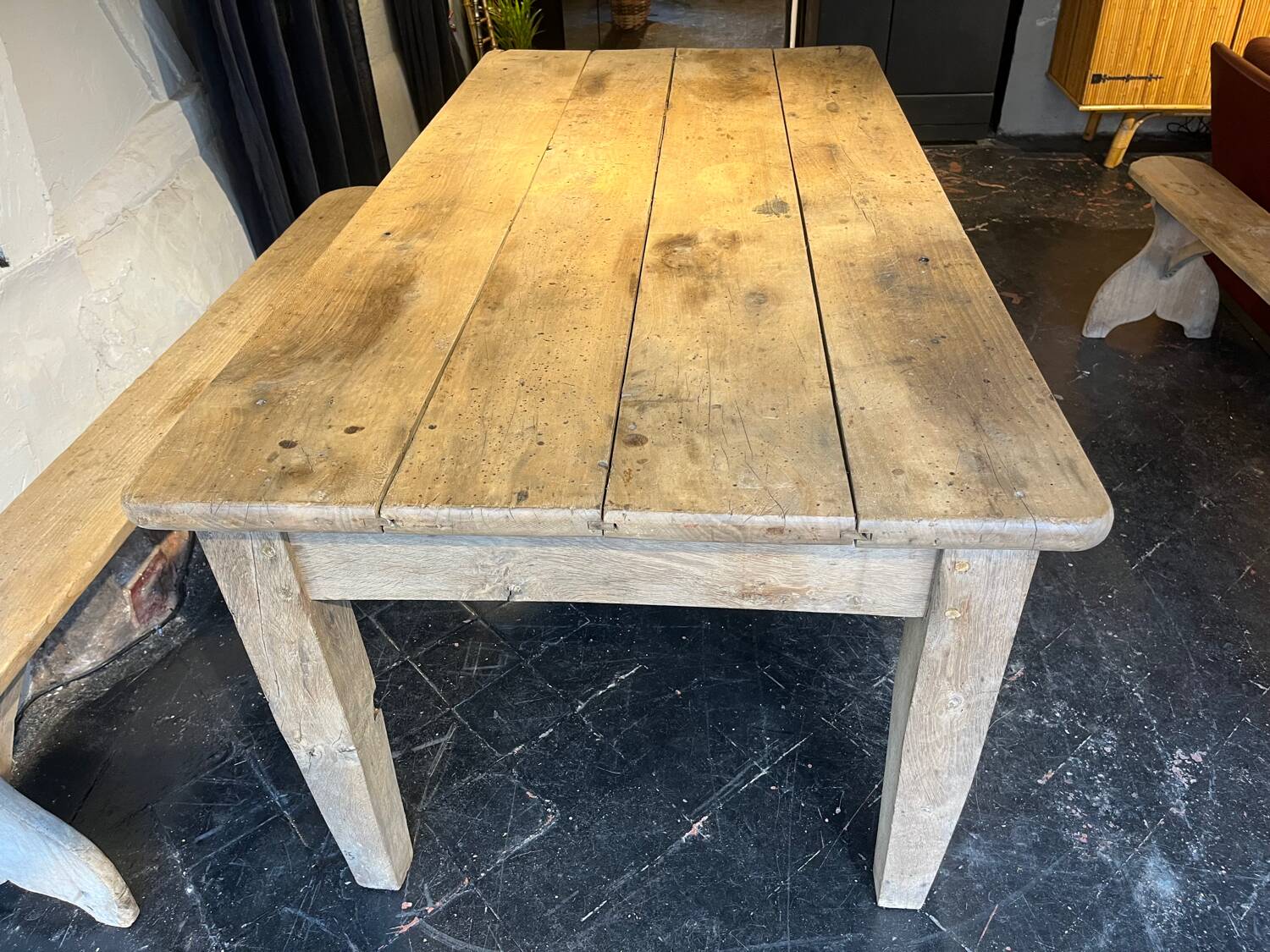 Farmhouse table, 19th century.