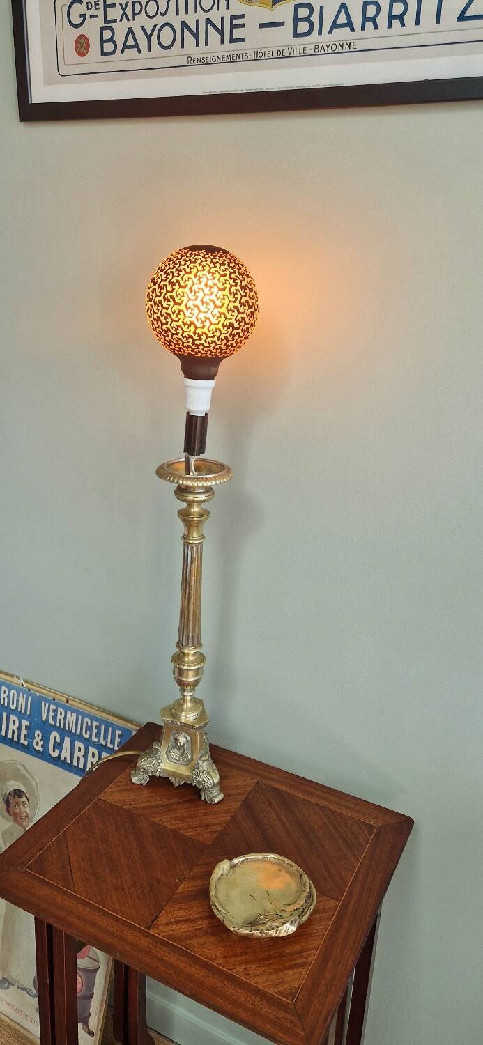 Church candle lamp base, early 20th century