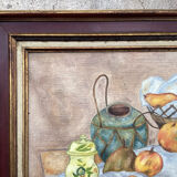 Framed still life painting from the 80s