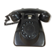 Téléphone vintage PTT bakélite noir, 1960