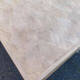 Renovated 19th-century Breton farmhouse dining table, extendable, in oak, 200-290 cm.