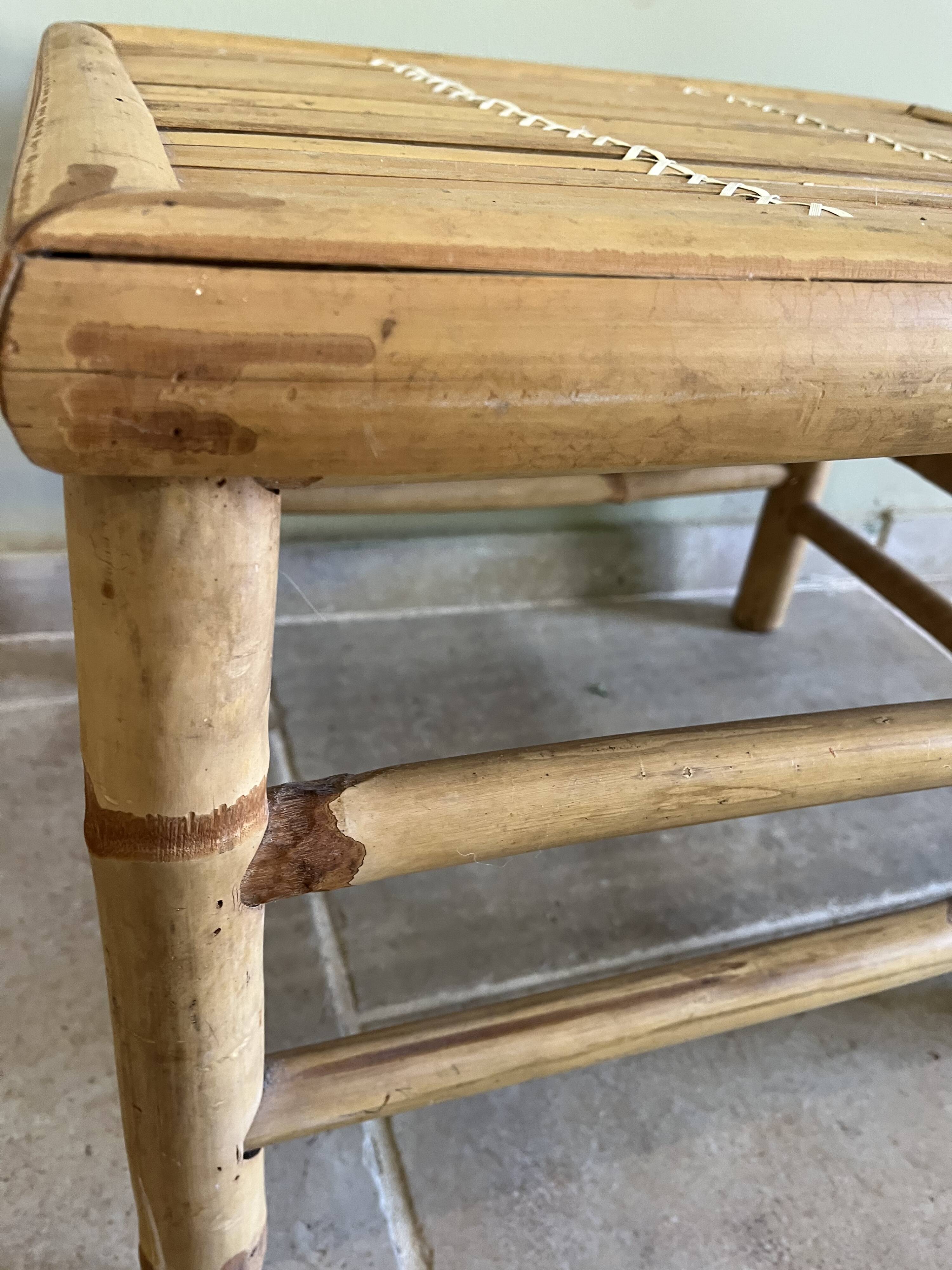 Vintage bamboo coffee table