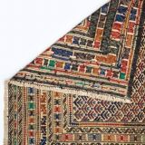 Ethnic Afghan kilim in handmade wool 200x118 cm