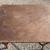 Wooden and wicker table