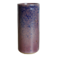 Vase rouleau rose et bleu signé