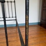 Victorian bed wrought iron and brass