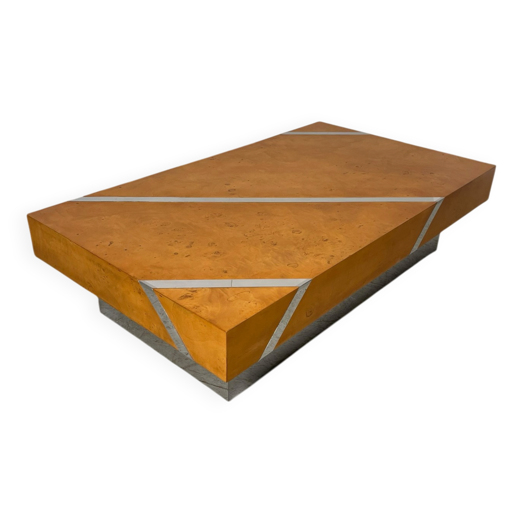Table basse en loupe D’orme 1970