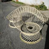 Pair of large garden armchairs
