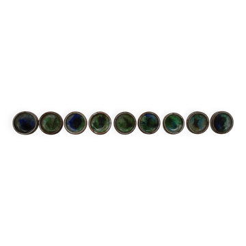 Danish Studio Ceramic Bowls by Jim & Henny Waldorff for Svaneke, 1960s, Set of 9