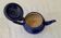 Vintage teapot 1950 in enamelled sheet metal