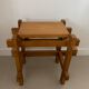 Old brutalist elm stool