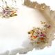 Old tray in floral pattern biscuit