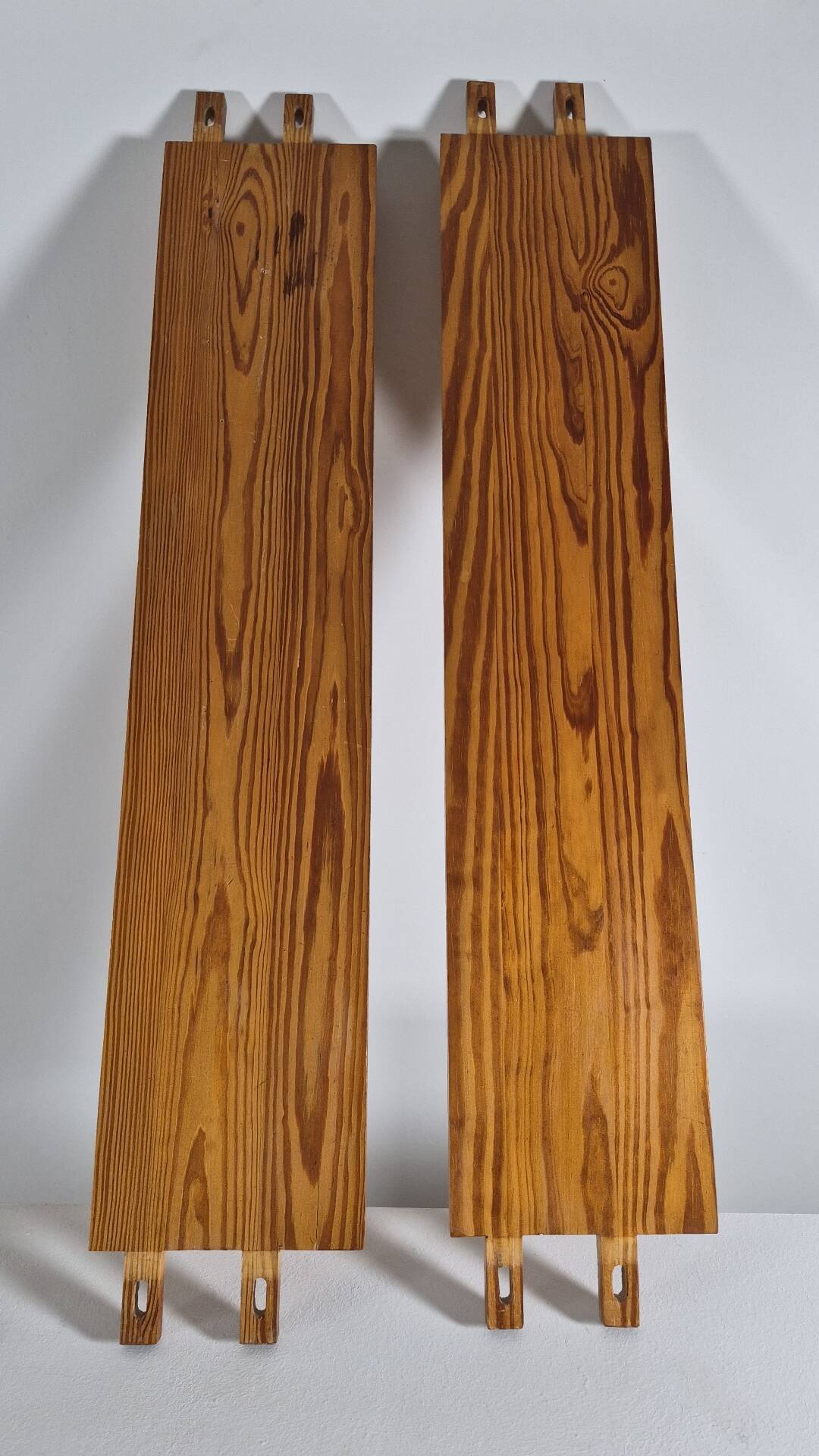 Vintage mid century brutalist pinecwall shelf