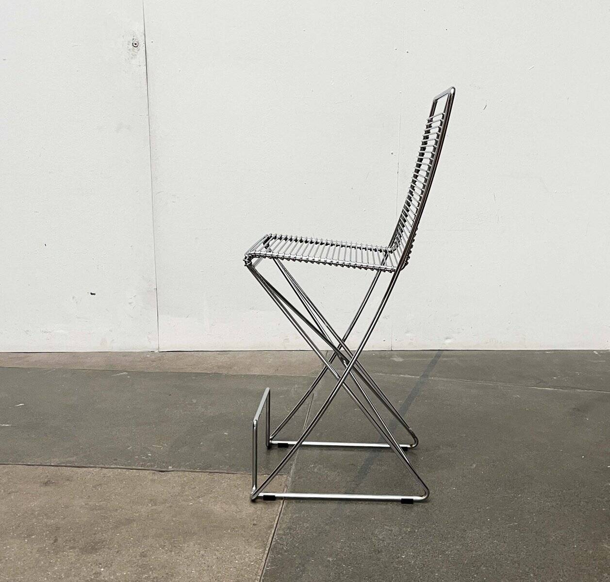 Tabouret de cuisine Postmoderne allemand Kreuzschwinger par Till Behrens pour Meyer Stahlmöbel, années 1980