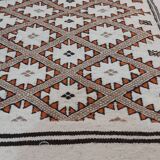 Handmade beige mergoum carpet  70x130cm