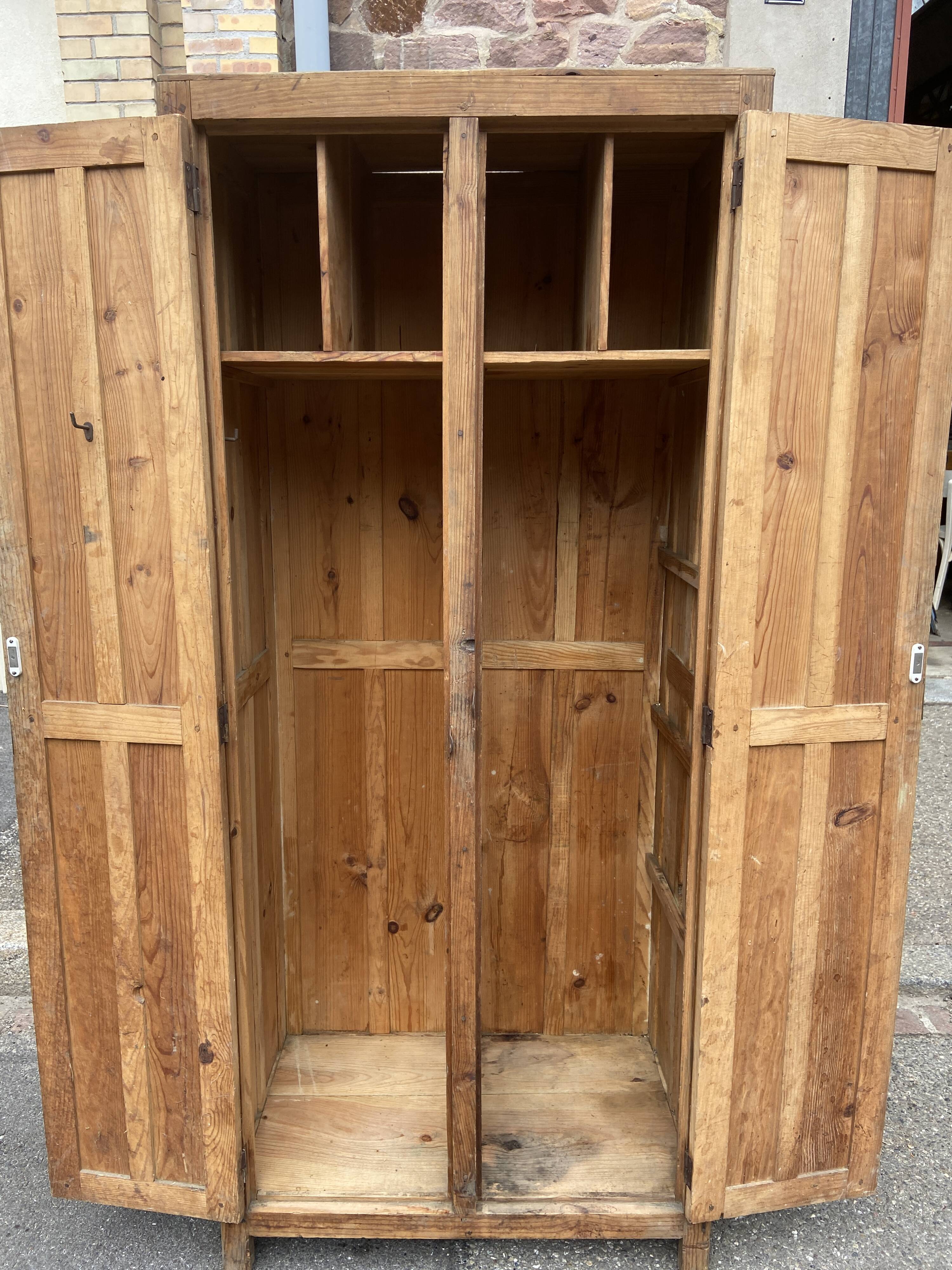 Vintage wooden workshop cloakroom 1930