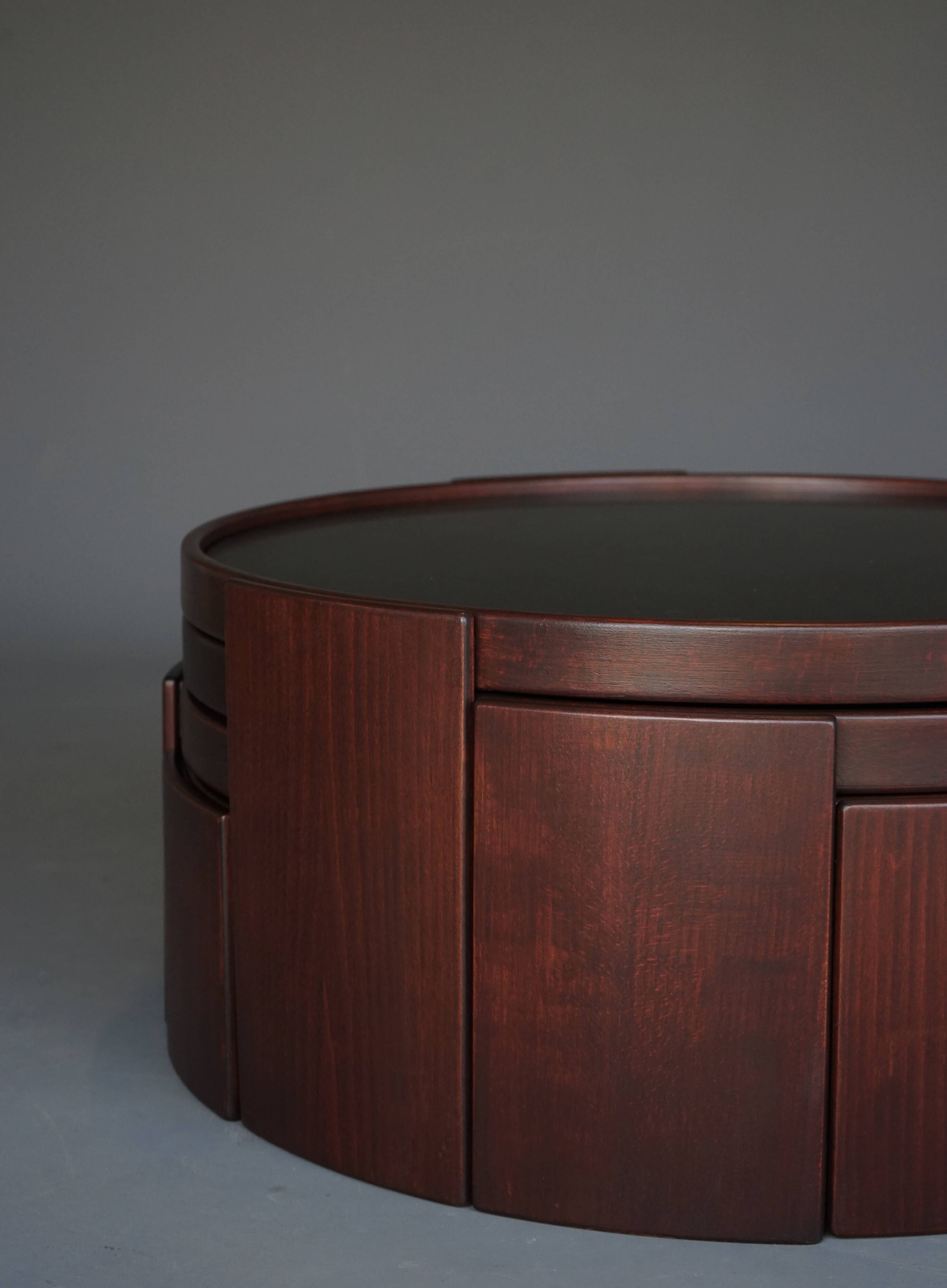 Cassina model 780/783 Stacking Tables by Gianfranco Frattini, 1970s