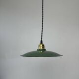 Old green enamel pendant 24.5 cm