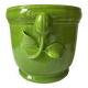 Cache-pot vert vernissé