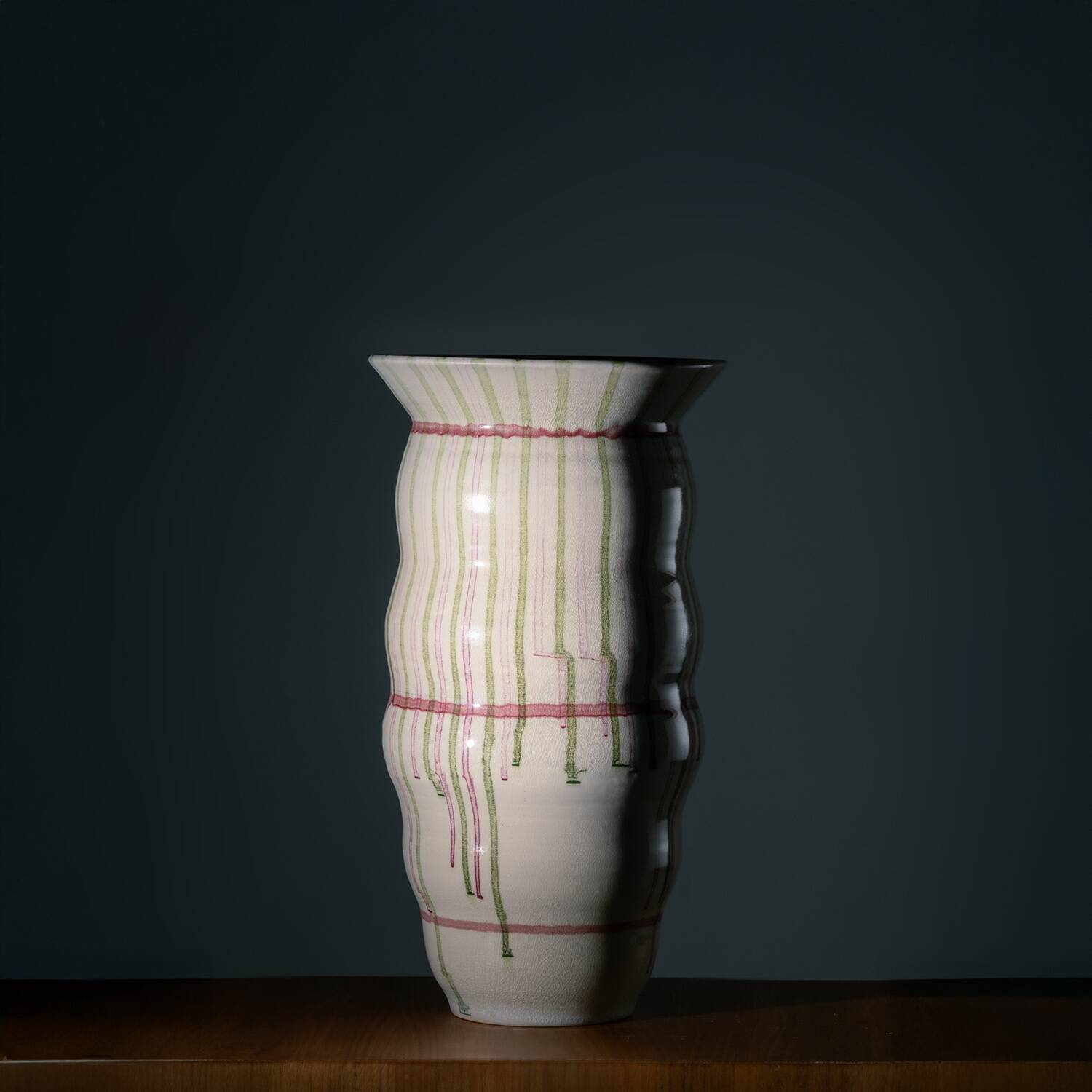 Mobach studio pottery XXL 46 cm large ceramic vase, The Netherlands, 1991