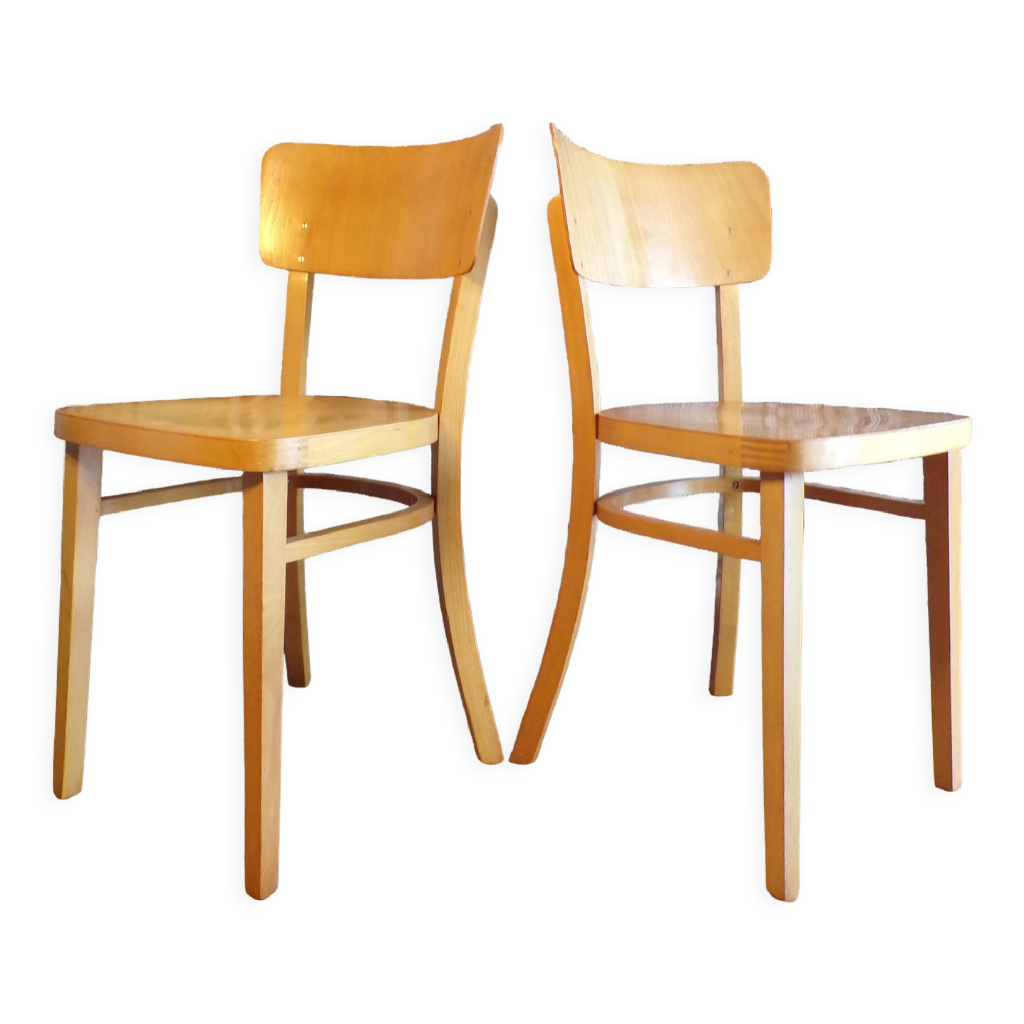 Paire de chaises de bistrot vintage