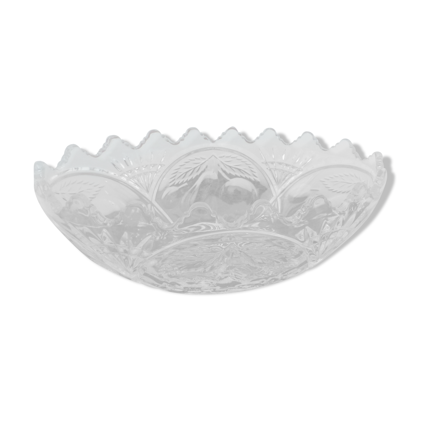 Molded crystal fruit cup