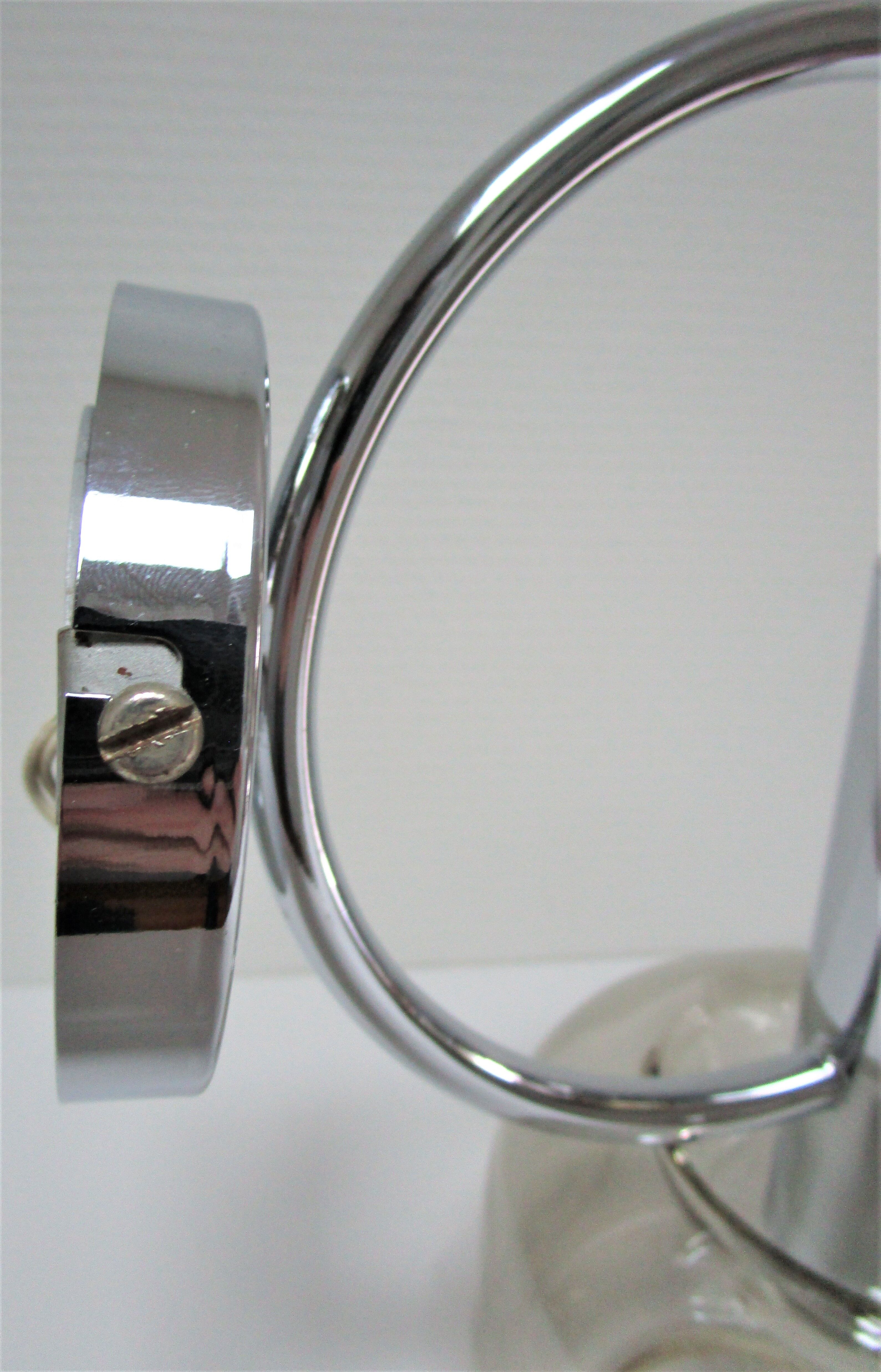 Sconce chrome and smoked glass vintage design 70s