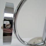 Sconce chrome and smoked glass vintage design 70s