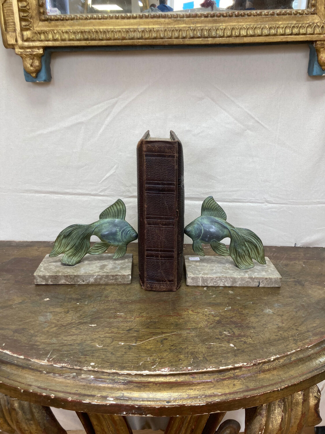 Pair of Art Deco book greenhouses "Fish"