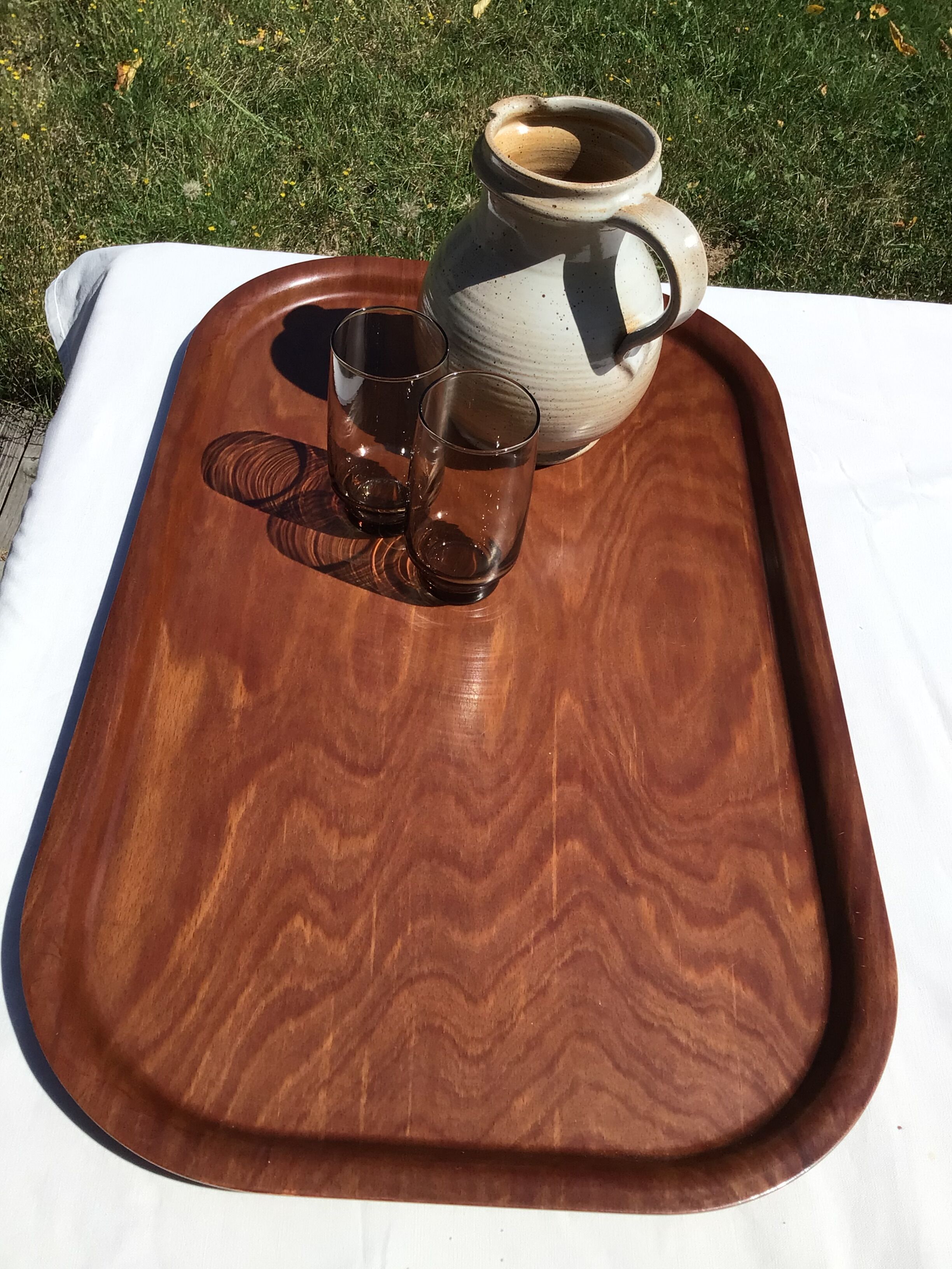 XL tray rounded compressed wood