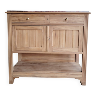 Antique wooden and marble buffet console