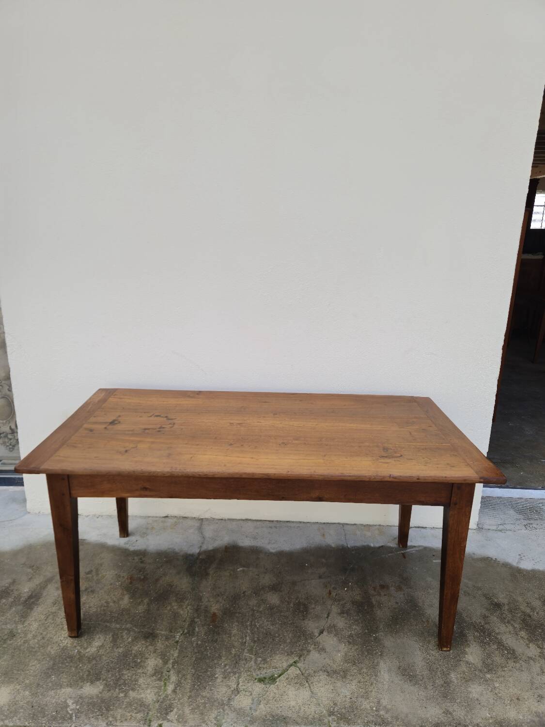 Antique rustic farmhouse table made in the 1900s - 1.54m