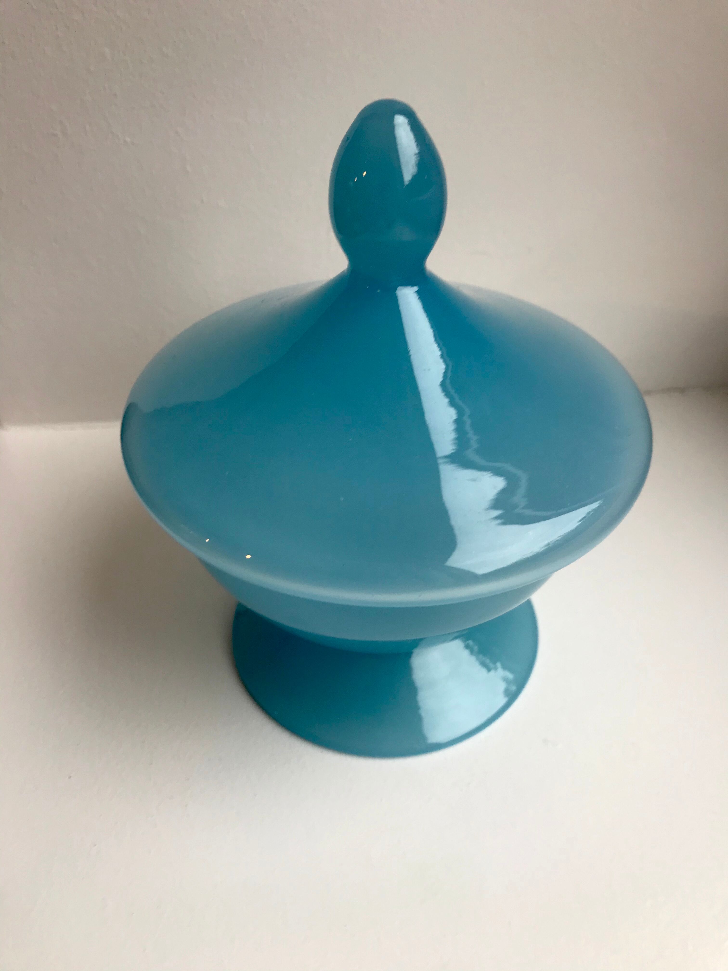 Sky blue opaline box 60s
