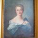 Portrait of Madame de Pompadour as Diana after Nattier painting HST
